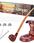 Pulsar Shire Pipes x LoTR SMAUG Pipe & MIDDLE-EARTH Pipe Stand Bundle - 11.5"