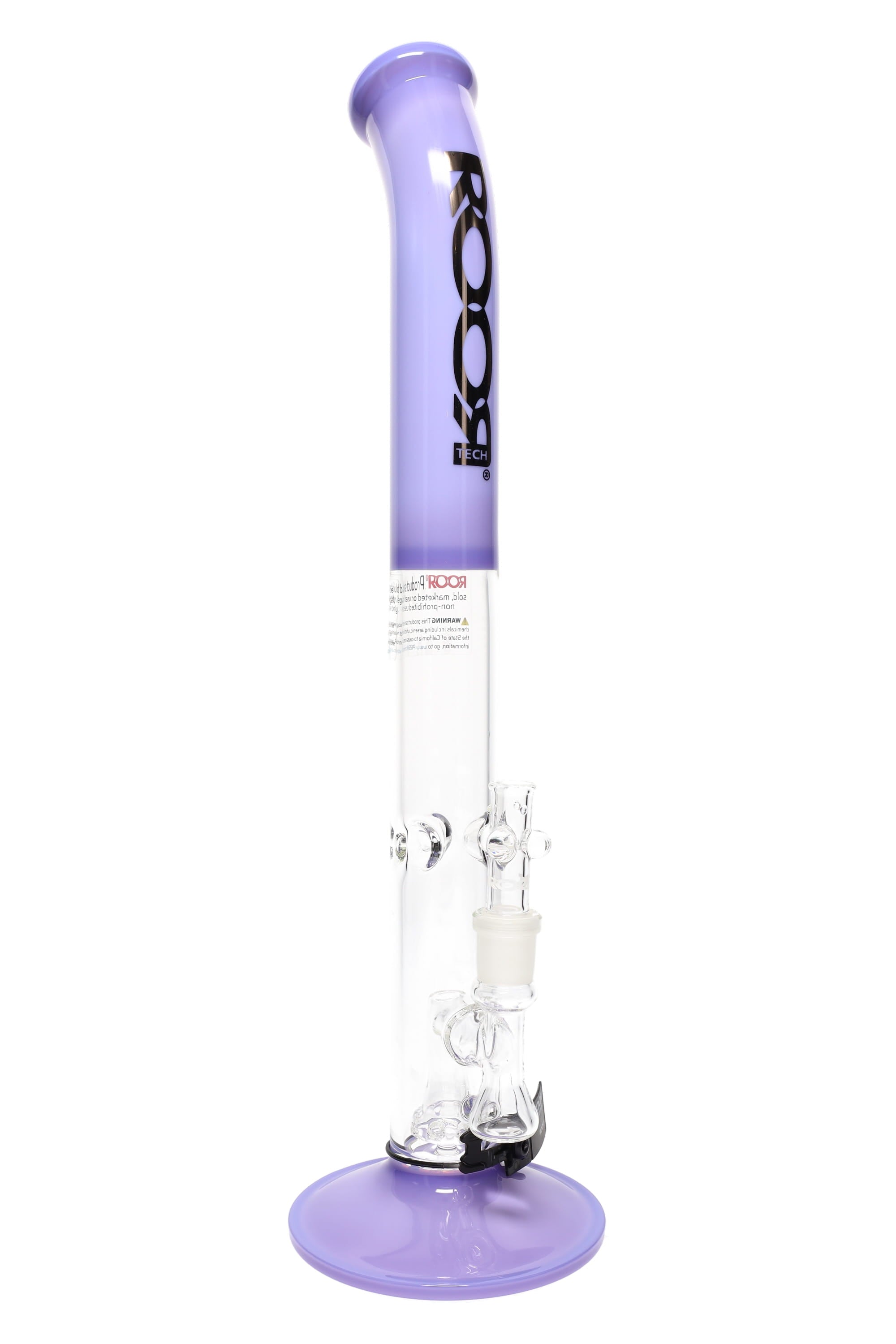 ROOR Tech Bent-Neck Stemless Straight Tube Bong – 18″