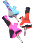 Silicone Water Pipe & Dab Straw “Pocket Hybrid” – 4½″ – Assorted Colors