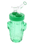 Colored Glass Cactus Water Pipe “Desert Sipper” – 3.5″
