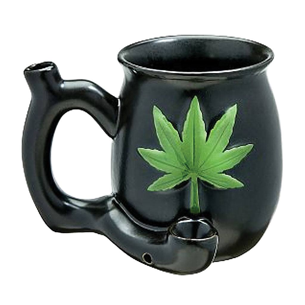 LEAF ON BLACK CHUBBY PREMIUM ROAST &amp; TOAST PIPE MUG