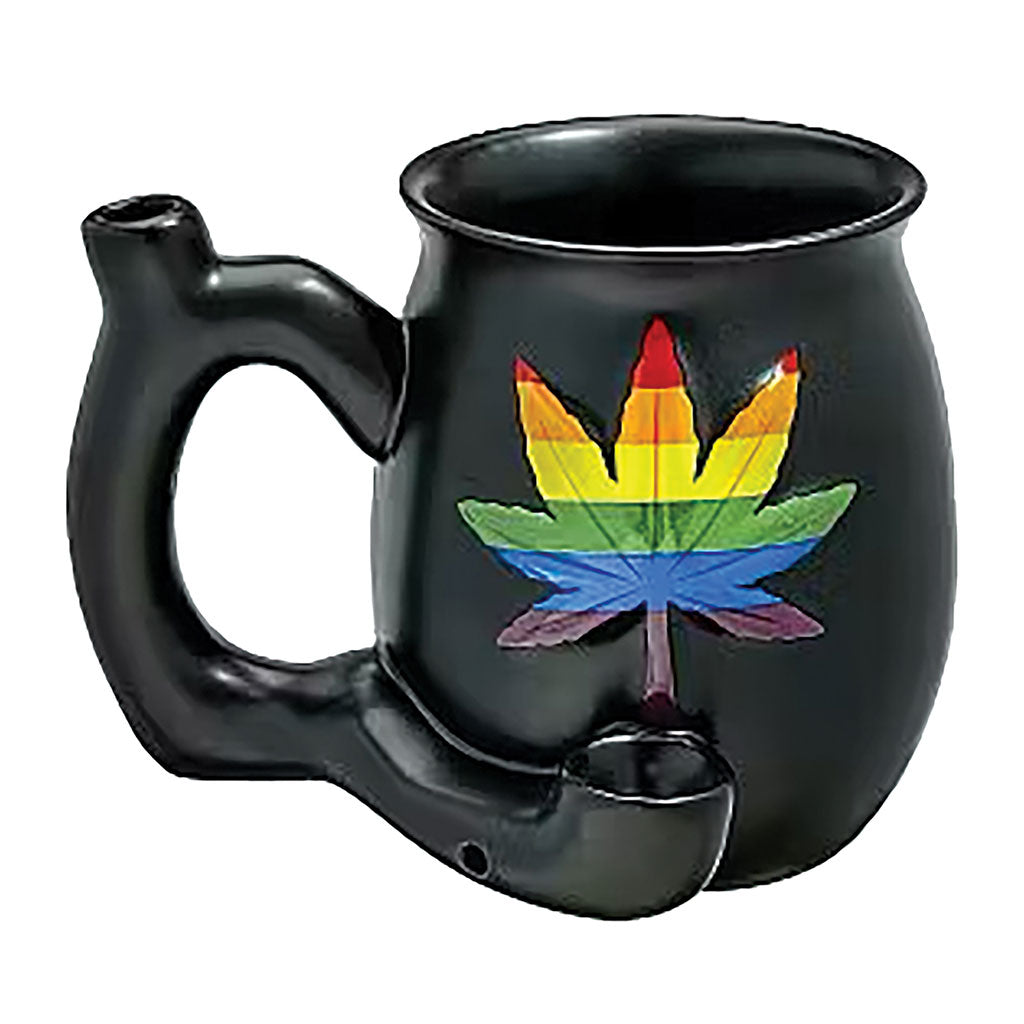 LEAF ON BLACK CHUBBY PREMIUM ROAST &amp; TOAST PIPE MUG