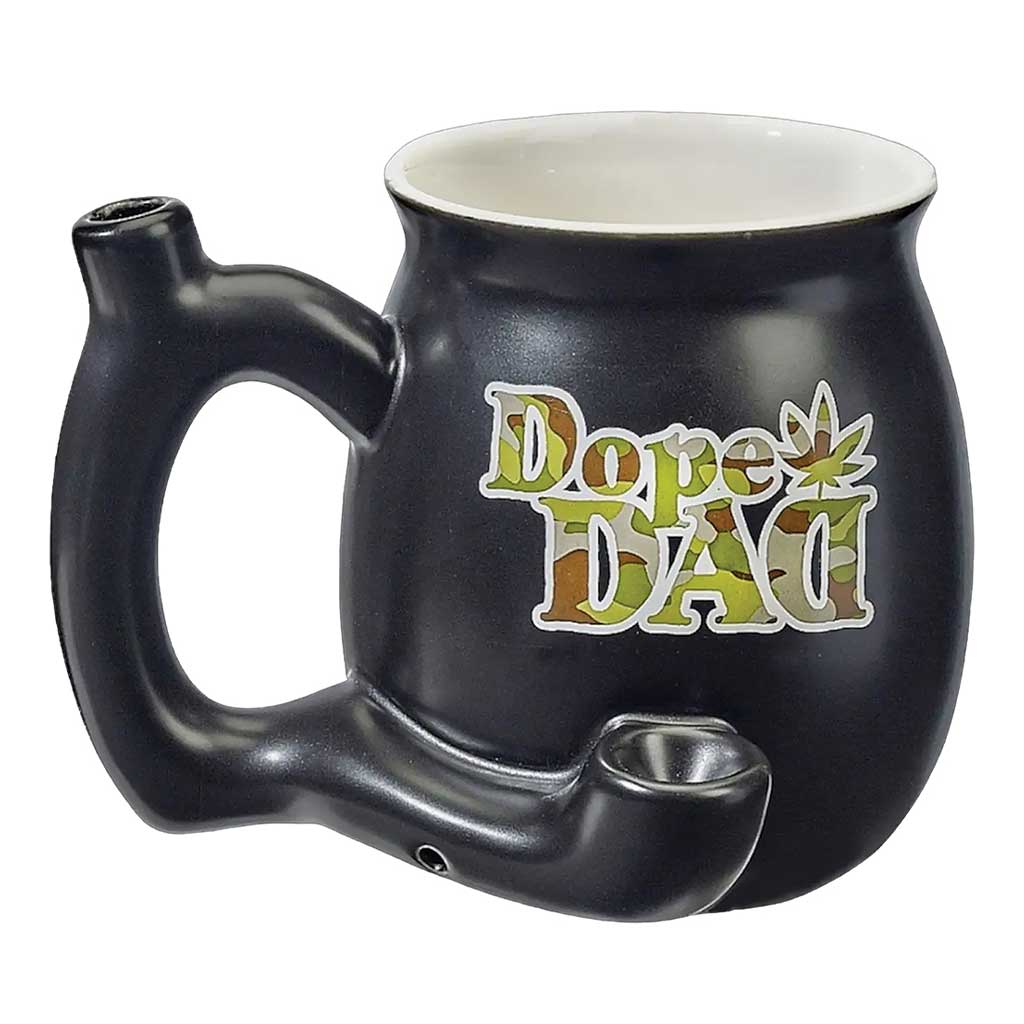 DOPE DAD ON BLACK CHUBBY PREMIUM ROAST &amp; TOAST PIPE MUG