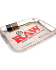 RAW Metallic Silver Rolling Tray