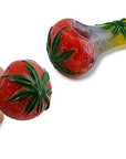 Rasta Leaf Glass Pipe