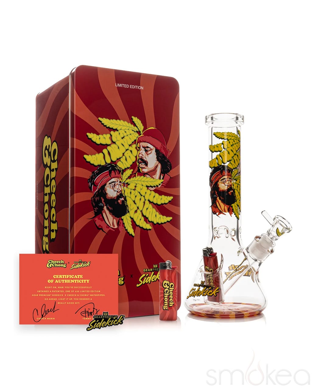GEAR Premium x Cheech &amp; Chong 12" 7mm Limited Edition Parked Sidekick Bong