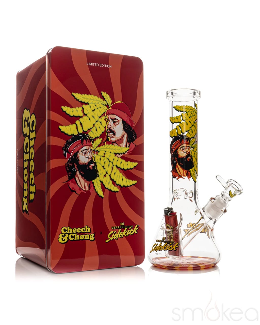 GEAR Premium x Cheech &amp; Chong 12" 7mm Limited Edition Parked Sidekick Bong