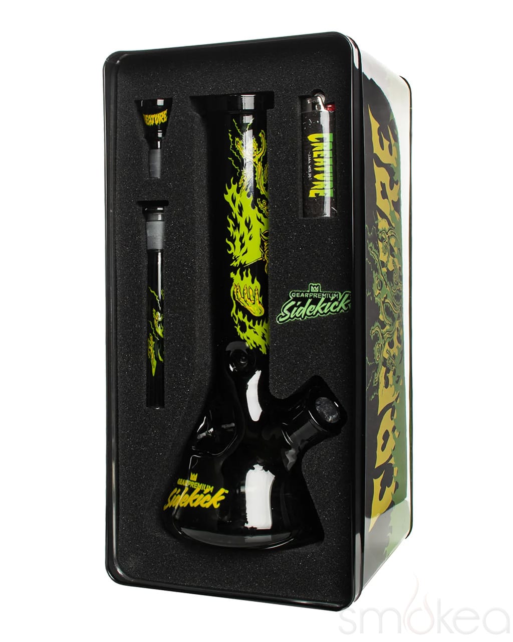 GEAR Premium x Creature 12" 7mm Limited Edition Hell Sidekick Bong