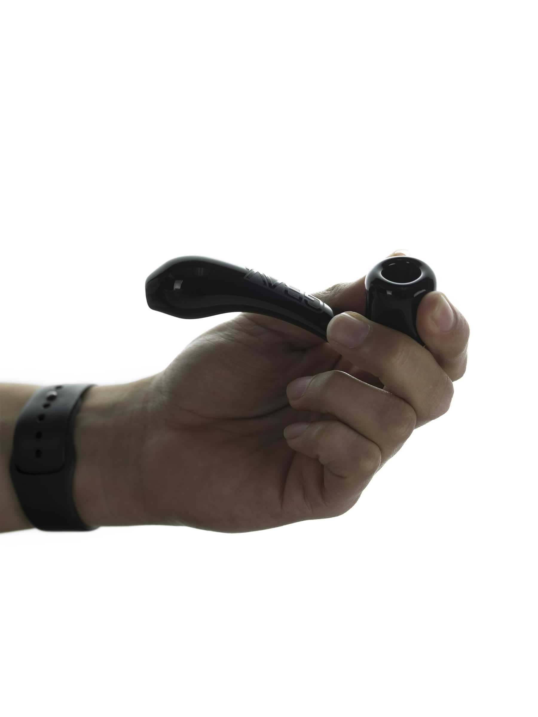 GRAV Mini Sherlock Hand Pipe with Ash Catcher - 4" Compact Glass