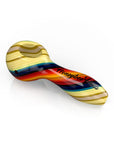 Vibrant  Linework Twist Spoon Pipe