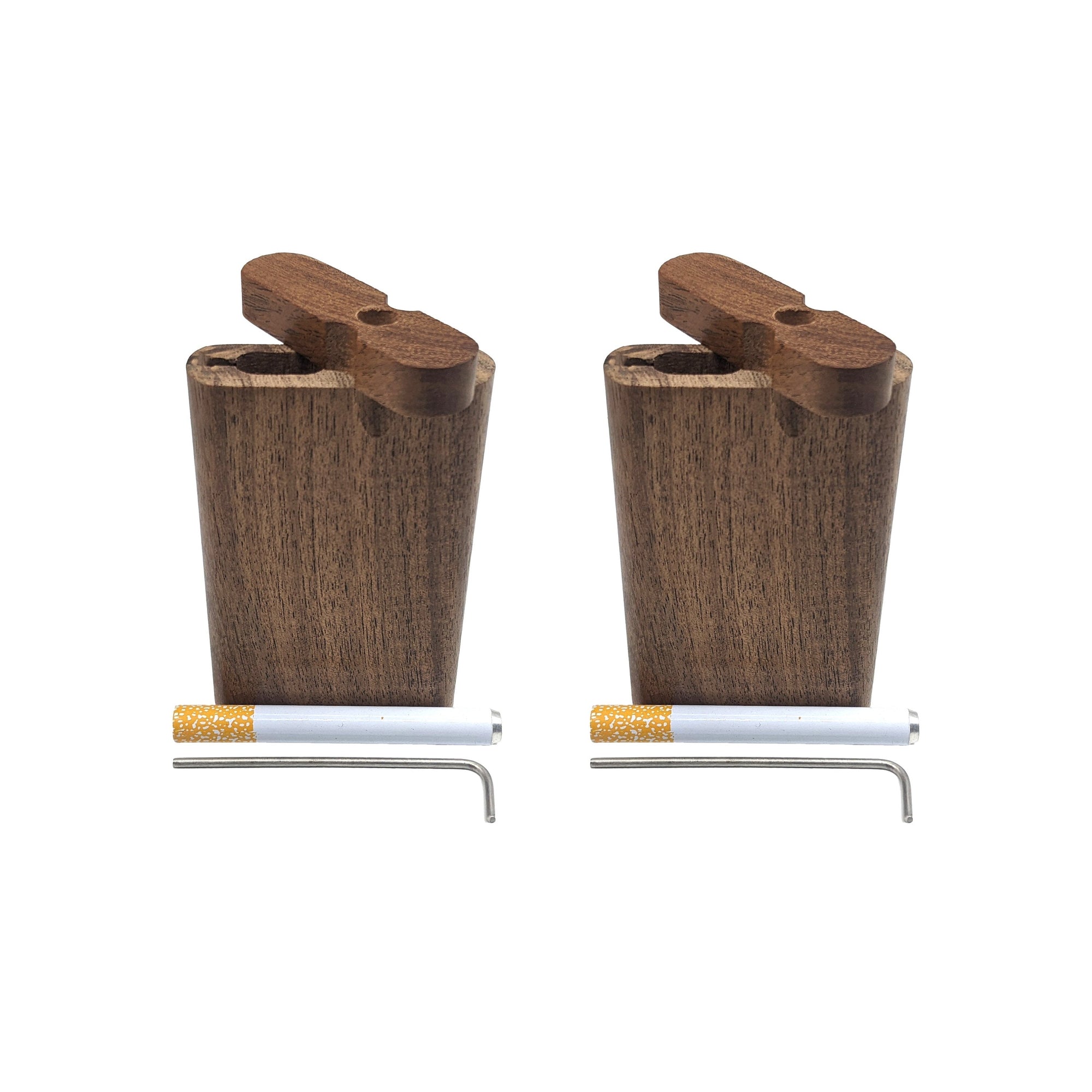 2 Pack - Wood Dugout w/One Hitter &amp; Cleaning Tool