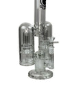 Daze Glass - 14" Rocket Ship Dual Showerhead Perc Glass Water Pipe