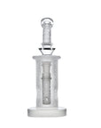 Calibear Sandblasted Klein Recycler Dab Rig with Seed of Life Perc – 8” Glass Rig
