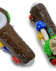 Clay Ladybug Mushroom Crystals Handpipe