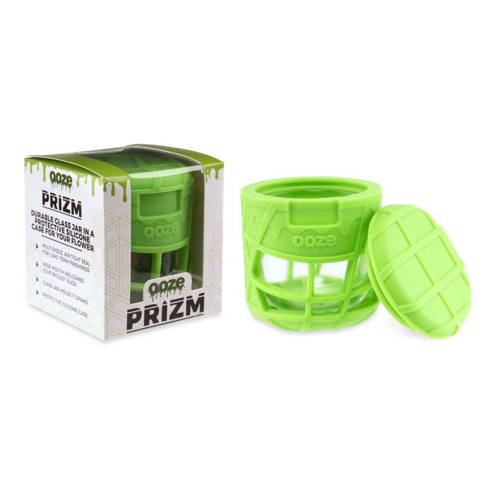 Ooze Prizm Silicone-Wrapped Glass Stash Jar