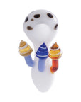 MUSHROOM CHARACTER GLASS HAND PIPE