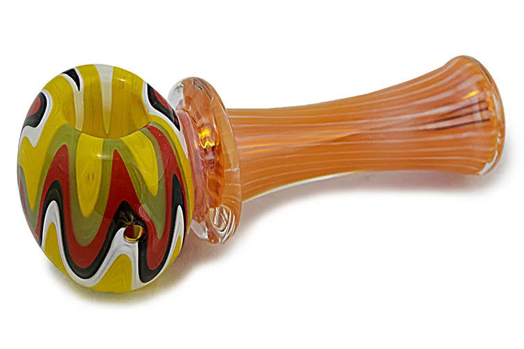 Silver &amp; Gold Fumed Glass Pipe