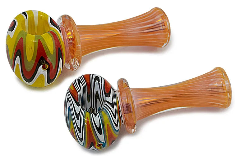 Silver &amp; Gold Fumed Glass Pipe