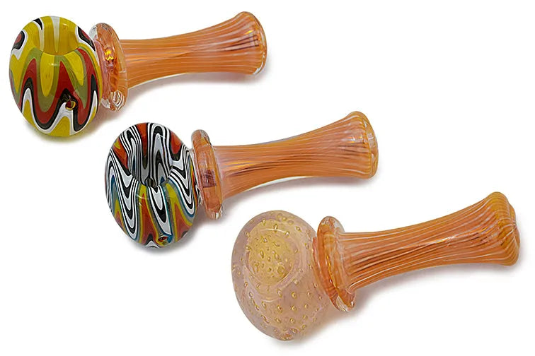 Silver &amp; Gold Fumed Glass Pipe
