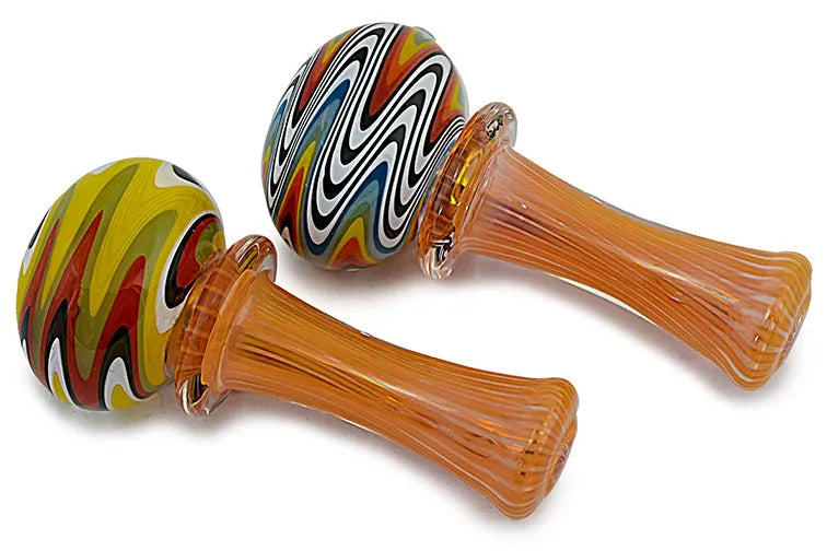 Silver &amp; Gold Fumed Glass Pipe