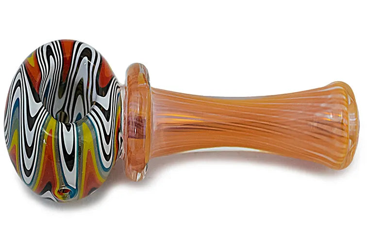 Silver &amp; Gold Fumed Glass Pipe