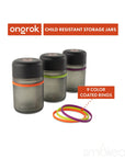 ONGROK 180ml Glass Storage Jars (3-Pack)