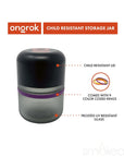 ONGROK 80ml Glass Storage Jars (6-Pack)