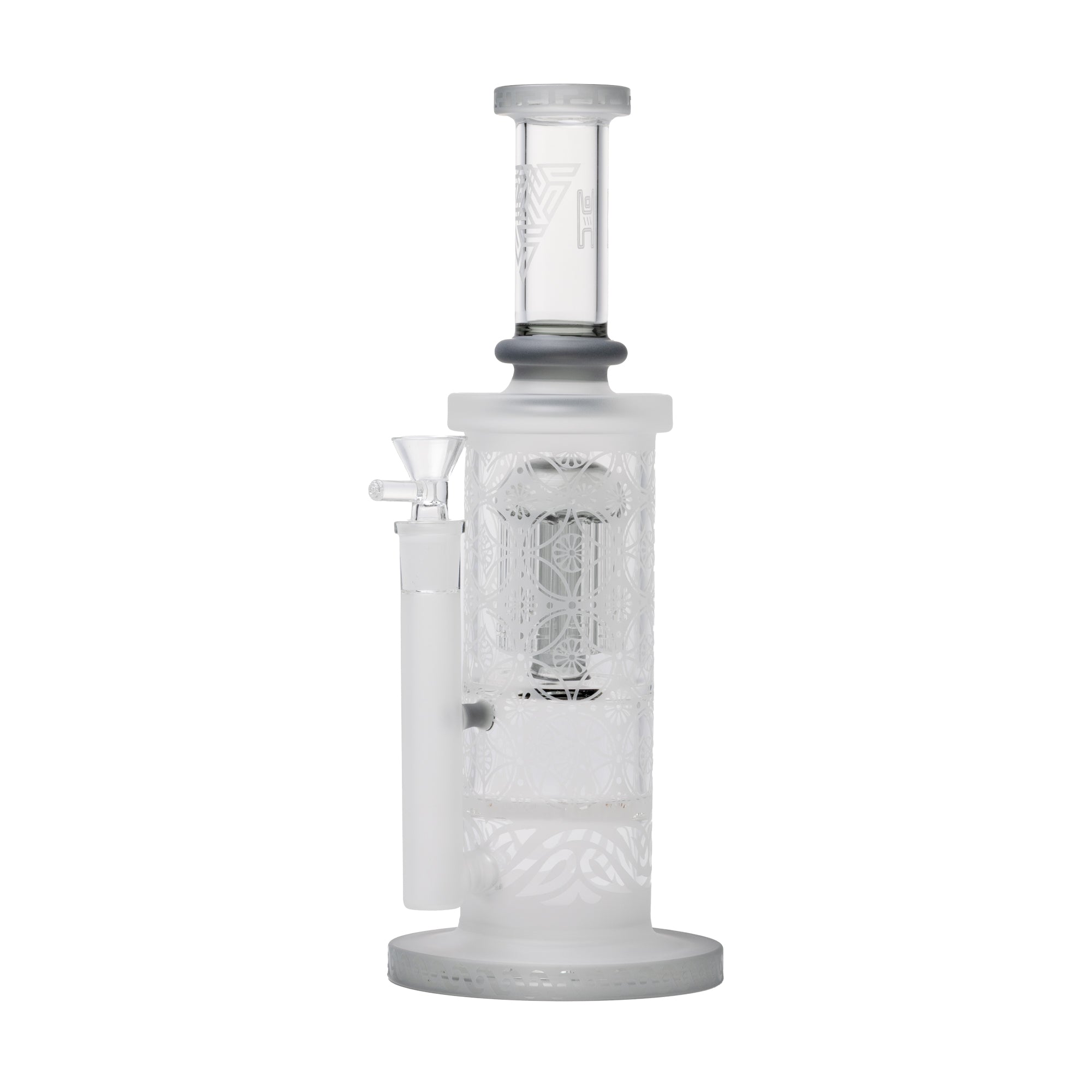Human Grade Sacred Straight Sandblasted Glass Water Pipe