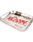 RAW Metallic Silver Rolling Tray