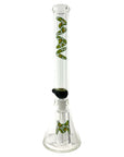 18" x 5mm Happy Avocado Beaker Bong + Ash Catcher Combo x Empire Glassworks Avocado bowl