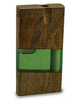Handmade Wood & Acrylic Dugout w/ One Hitter - Green