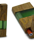 Handmade Wood & Acrylic Dugout w/ One Hitter - Green