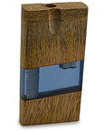 Handmade Wood & Acrylic Dugout w/ One Hitter - Blue