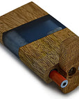 Handmade Wood & Acrylic Dugout w/ One Hitter - Blue