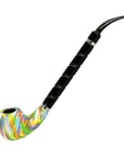 Pulsar Shire Pipes The Twister | Bent Brandy Spiral Stem Rainbow Wood Pipe