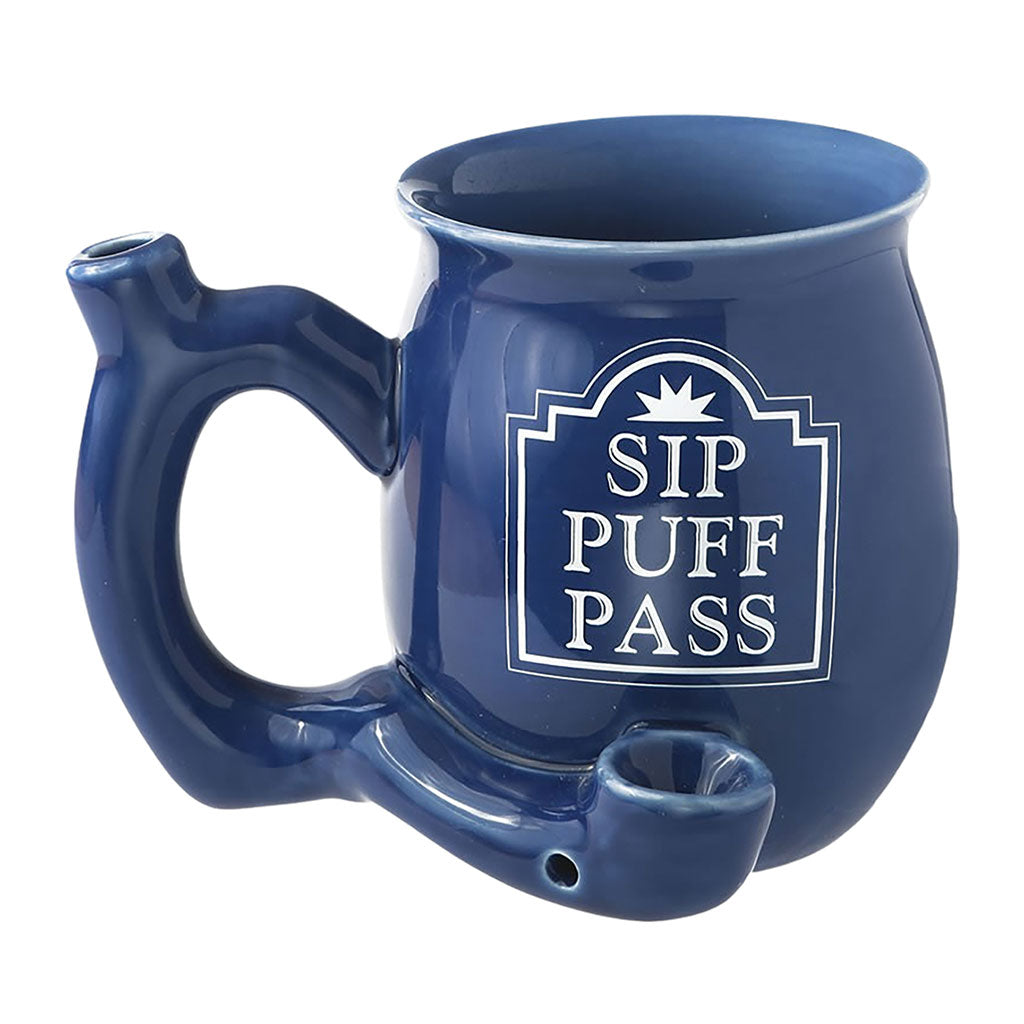 SIP PUFF PASS BLUE CHUBBY PREMIUM ROAST &amp; TOAST PIPE MUG