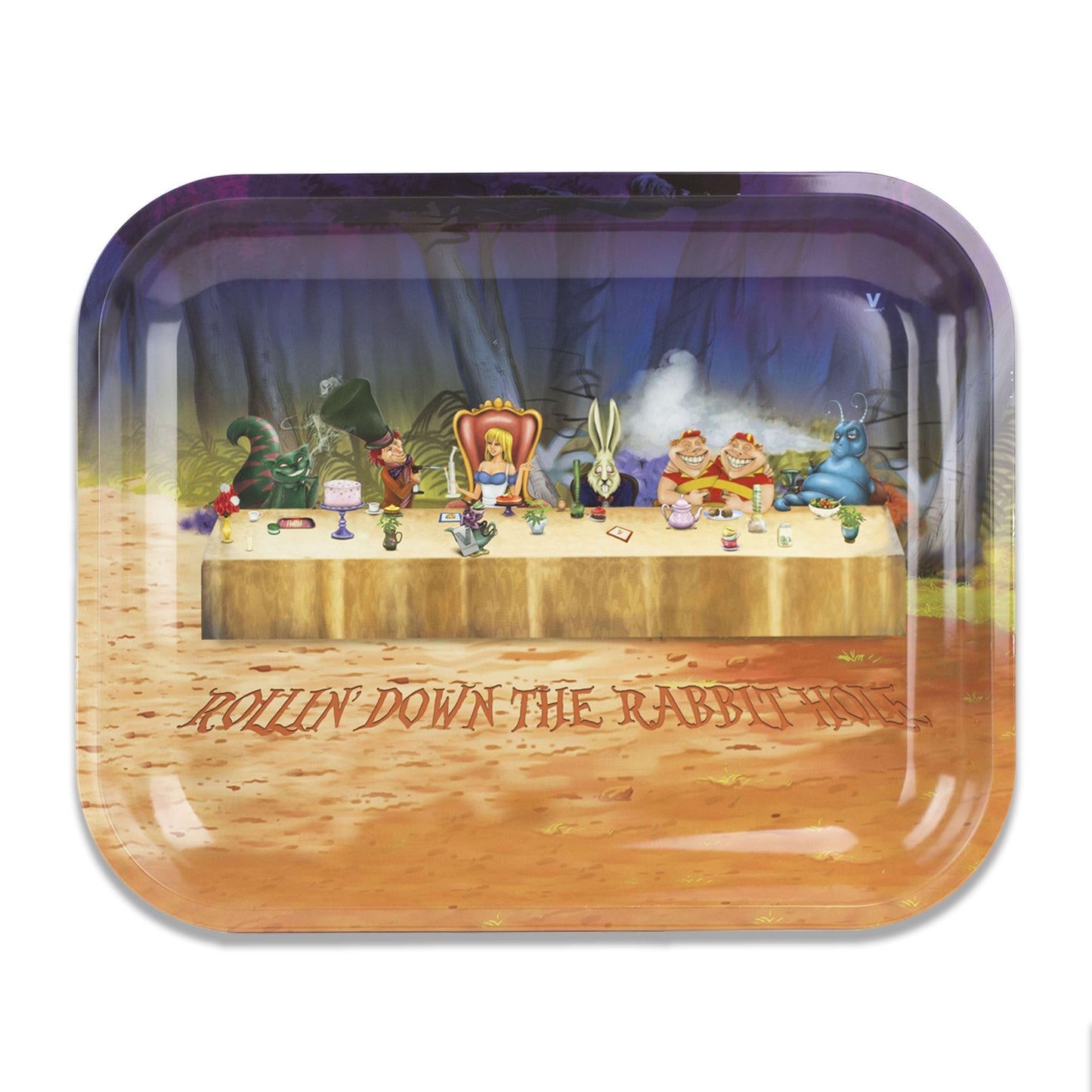 Alice Tea Party Metal Tray