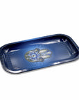 Hamsa Blue Metal Rollin' Tray