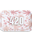420 Pink Metal Rollin' Tray