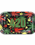 420 Rasta Metal Rollin' Tray