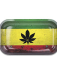 Rasta Leaf Metal Rollin' Tray