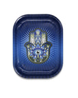 Hamsa Blue Metal Rollin' Tray