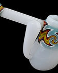 Wig Wag Milky Colored Glass Bubbler